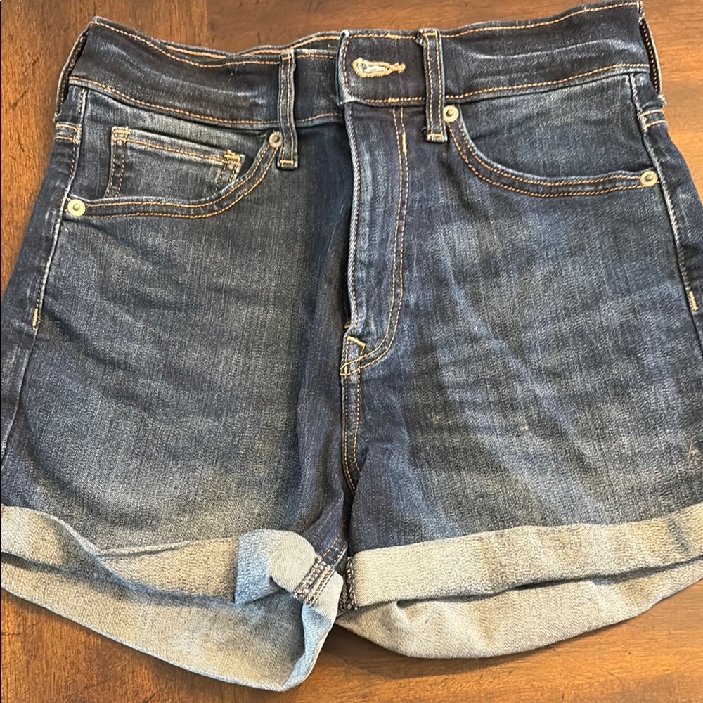 Express rolled cuff denim shorts